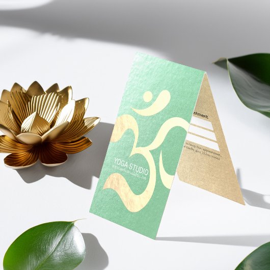 Yoga Meditation Instructor OM Symbol Price List Visitenkarten