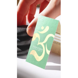 Yoga Meditation Instructor OM Symbol Price List Visitenkarten