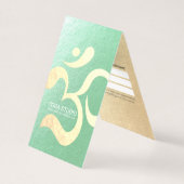 Yoga Meditation Instructor OM Symbol Price List Visitenkarten (Vorderseite)