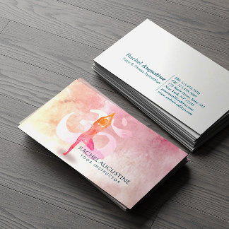 Yoga Meditation Instructor Om Symbol Visitenkarte