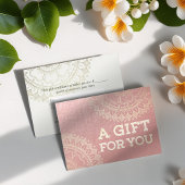 Yoga Meditation Instructor Pink Gold Foil Mandala Rabattkarte