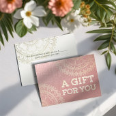 Yoga Meditation Instructor Pink Gold Foil Mandala Rabattkarte