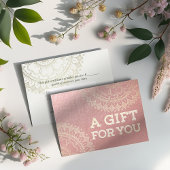 Yoga Meditation Instructor Pink Gold Foil Mandala Rabattkarte