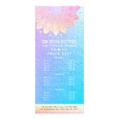 YOGA Meditation Instructor Preis List Gold Mandala Werbekarte (Vorne)