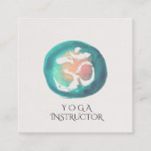 Yoga Meditation Instructor Quadratische Visitenkarte (Vorderseite)