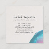 Yoga Meditation Instructor Quadratische Visitenkarte (Rückseite)