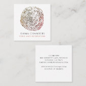 Yoga Meditation Instructor Quadratische Visitenkarte (Vorne/Hinten)