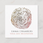Yoga Meditation Instructor Quadratische Visitenkarte (Vorderseite)