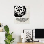 YOGA Meditation Instructor Quotes OM & ZEN Symbole Poster (Heimbüro)