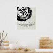 YOGA Meditation Instructor Quotes OM & ZEN Symbole Poster (Küche)