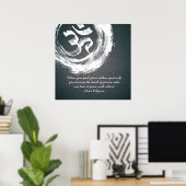 YOGA Meditation Instructor Quotes OM & ZEN Symbole Poster (Heimbüro)