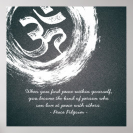 YOGA Meditation Instructor Quotes OM & ZEN Symbole Poster