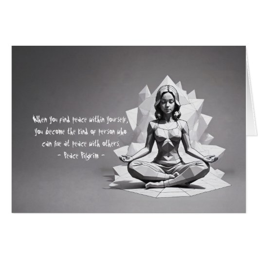 Yoga Meditation Instructor Reiki Master Low Poly (Vorderseite (Horizontal))