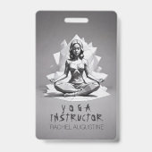 Yoga Meditation Instructor Reiki Master Low Poly Ausweis (Rückseite)