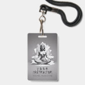 Yoga Meditation Instructor Reiki Master Low Poly Ausweis (Rückseite mit Lanyard)