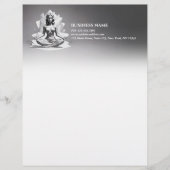 Yoga Meditation Instructor Reiki Master Low Poly Briefbogen (Vorderseite)