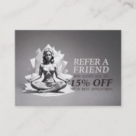 Yoga Meditation Instructor Reiki Master Low Poly Empfehlungskarte