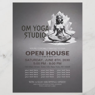 Yoga Meditation Instructor Reiki Master Low Poly Flyer