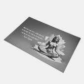 Yoga Meditation Instructor Reiki Master Low Poly Fußmatte (Schrägansicht)