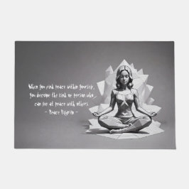 Yoga Meditation Instructor Reiki Master Low Poly Fußmatte