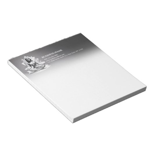 Yoga Meditation Instructor Reiki Master Low Poly Notizblock (angewinkelt)