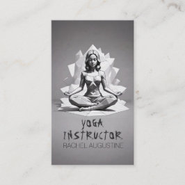 Yoga Meditation Instructor Reiki Master Low Poly Visitenkarte