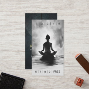 Yoga Meditation Instructor Schwarz-weiß InkPaintin Treuekarte