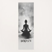 Yoga Meditation Instructor Schwarz-weiß InkPaintin Yogamatte (Vorderseite)