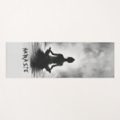 Yoga Meditation Instructor Schwarz-weiß InkPaintin Yogamatte (Vorderseite (Horizontal))