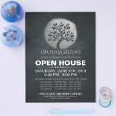 Yoga Meditation Instructor Silver Tree Open House Flyer (Einzeln)