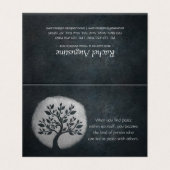 Yoga Meditation Instructor Silver Tree Preisliste Visitenkarten (Außenseite Aufgefaltet)