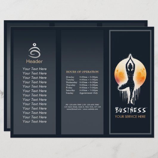 Yoga Meditation Instructor Tree Pose Vollmond (Vorne/Hinten)