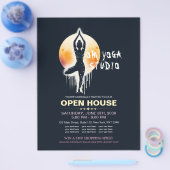 Yoga Meditation Instructor Tree Pose Vollmond Flyer (Einzeln)