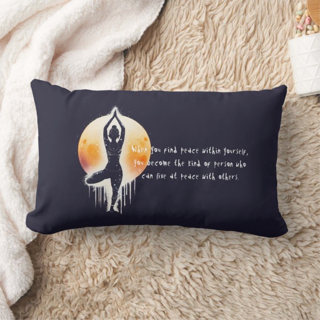 Yoga Meditation Instructor Tree Pose Vollmond Lendenkissen (Decke)