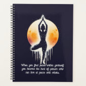 Yoga Meditation Instructor Tree Pose Vollmond Planer (Vorderseite)