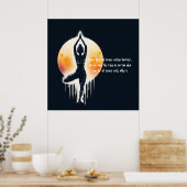 Yoga Meditation Instructor Tree Pose Vollmond Poster (Küche)