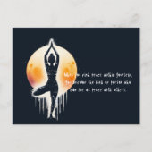 Yoga Meditation Instructor Tree Pose Vollmond Postkarte (Vorderseite)