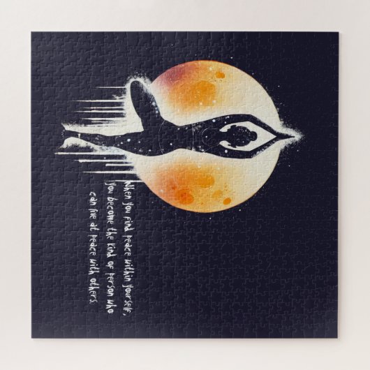 Yoga Meditation Instructor Tree Pose Vollmond Puzzle (Horizontal)