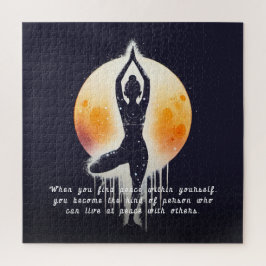 Yoga Meditation Instructor Tree Pose Vollmond Puzzle