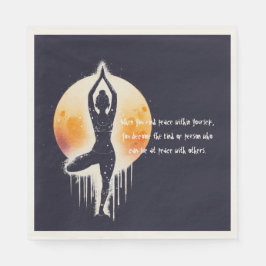 Yoga Meditation Instructor Tree Pose Vollmond Serviette