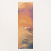 Yoga Meditation Instructor Watercolor Sunset Sky Yogamatte (Vorderseite)