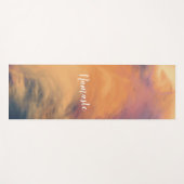 Yoga Meditation Instructor Watercolor Sunset Sky Yogamatte (Vorderseite (Horizontal))