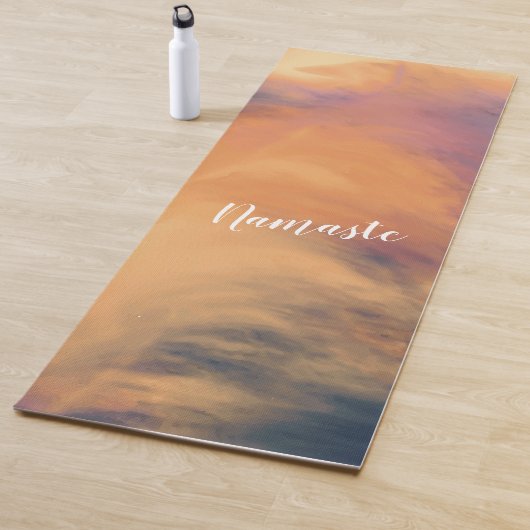 Yoga Meditation Instructor Watercolor Sunset Sky Yogamatte (Beispiel)