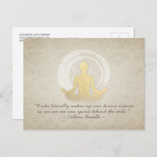 YOGA Meditation Instructor Zitat Leichte Pose ZEN Postkarte (Vorne/Hinten)
