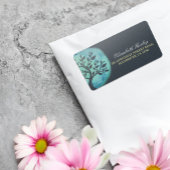 Yoga Meditation Instruktor Eleganter Aquarellbaum Adressaufkleber