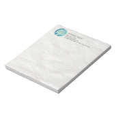 Yoga Meditation Instruktor Eleganter Aquarellbaum Notizblock (Rotiert)