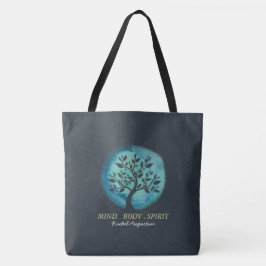 Yoga Meditation Instruktor Eleganter Aquarellbaum Tasche