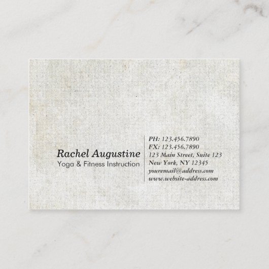 Yoga Meditation Instruktor Ernennung Om Symbol Terminkarte (Rückseite)