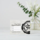 Yoga Meditation Instruktor Ernennung Om Symbol Terminkarte (Stehend Vorderseite)