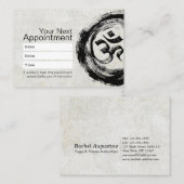 Yoga Meditation Instruktor Ernennung Om Symbol Terminkarte (Vorne/Hinten)